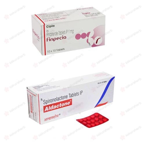 핀페시아 + 알닥톤 aldactone 25mg (피나스테리드 Finasteride 1mg + 스피로노락톤 spironolactone 25mg)