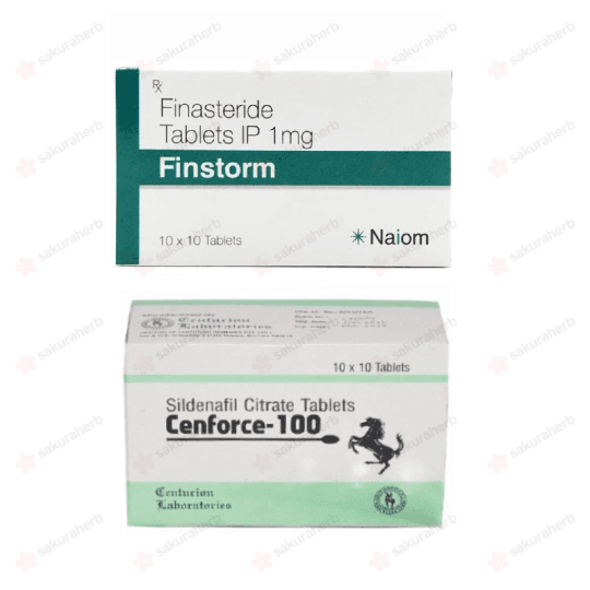 핀스톰 + 센포스 ( 피나스테리드 Finasteride 1mg ) + ( 구연산 실데나필 Sildenafil Citrate 100mg )