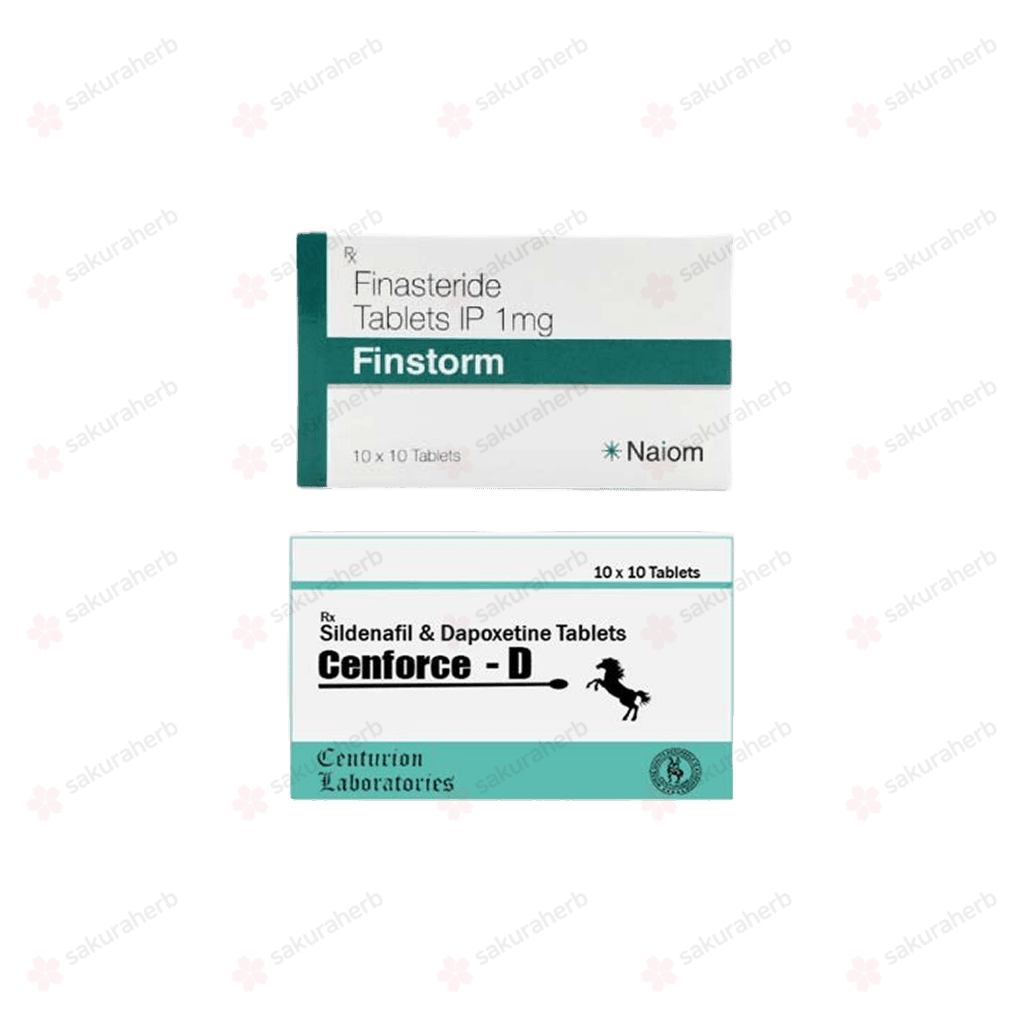 핀스톰 + 센포스 D ( 피나스테리드 Finasteride 1mg ) + ( 구연산 실데나필 + 다폭세틴 Sildenafil Citrate + Dapoxetine 100mg+60mg )