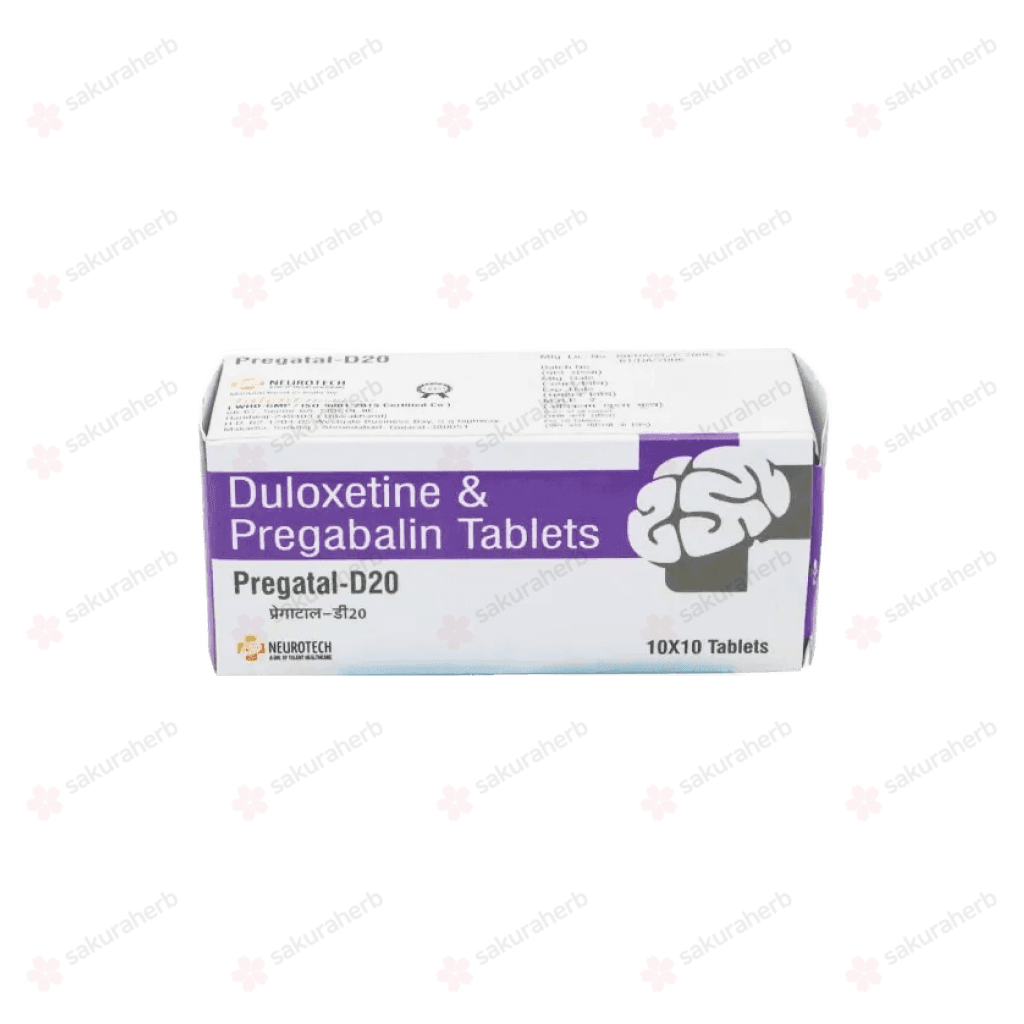 프레가탈 D20 ( 두록세틴 + 프레가발린 Duloxetine 20mg + Pregabalin 75mg )