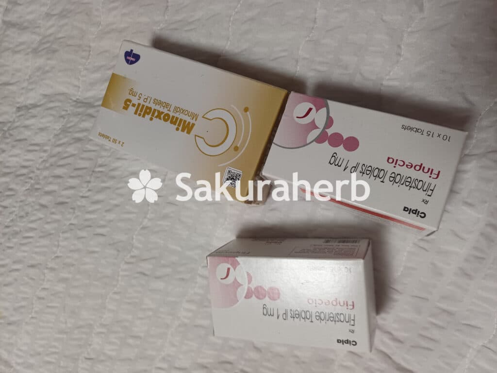 후기 - 핀페시아 300정 + 미녹시딜 5 300정 (피나스테리드 Finasteride 1mg + 미녹시딜 Minoxidil 5mg)