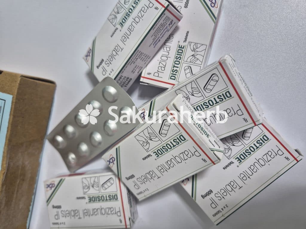 후기 - 디스토사이드 ( 프라지콴텔 Praziquantel 600mg )