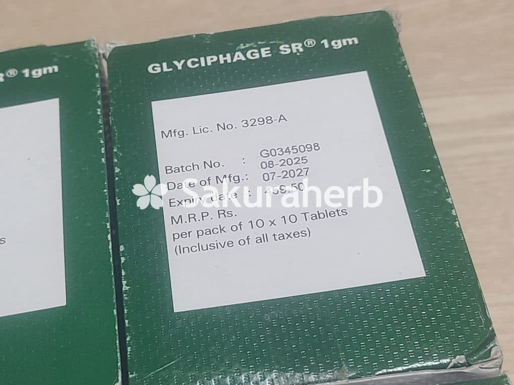 후기 - Glyciphage SR 1000mg 100tab