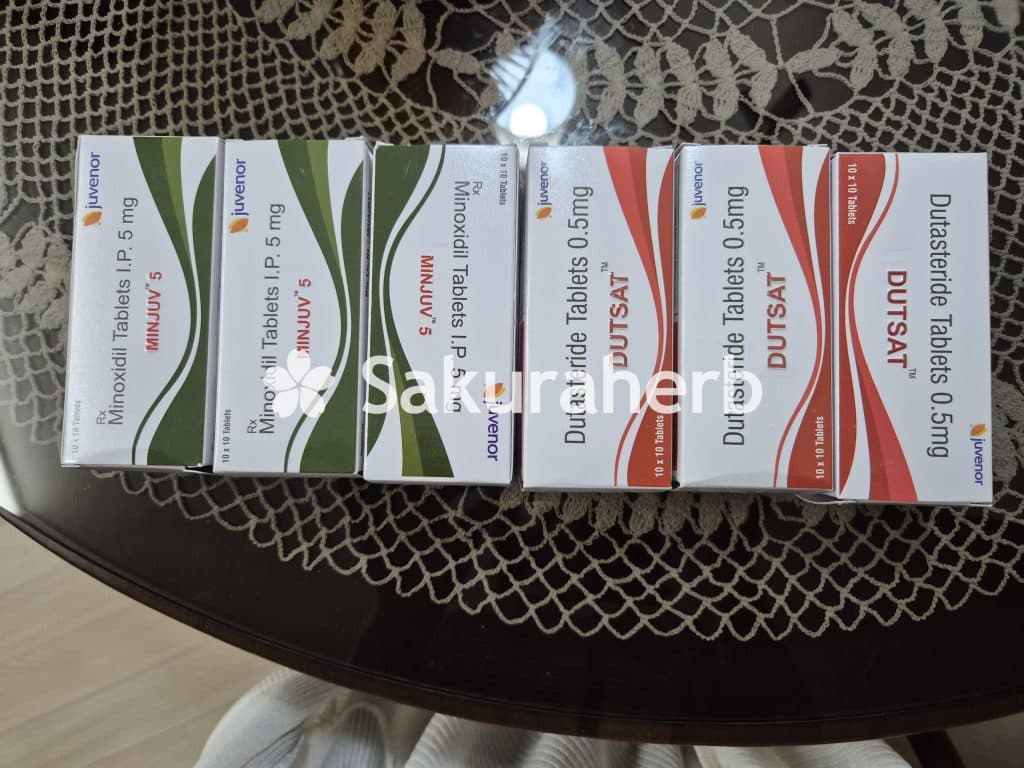 후기 - 두사트 +민주브 5 (두타스테리드 Dutasteride 0.5mg + 미녹시딜 Minoxidil 5mg)