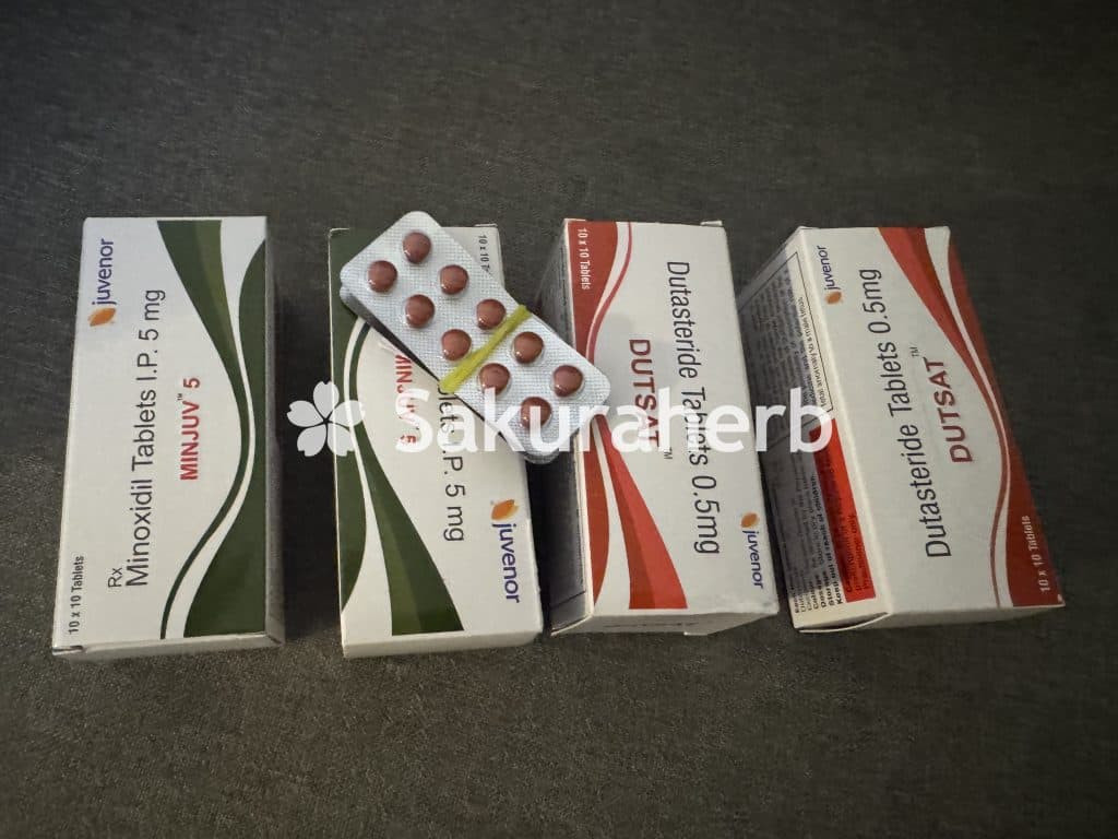 후기 - 두사트 +민주브 5 (두타스테리드 Dutasteride 0.5mg + 미녹시딜 Minoxidil 5mg)