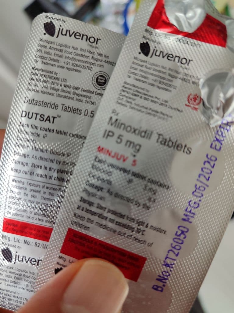 후기 - 핀주브 + 민주브 (피나스테리드 + 미녹시딜 Finasteride + Minoxidil 1mg 5mg) - 300정+300정
