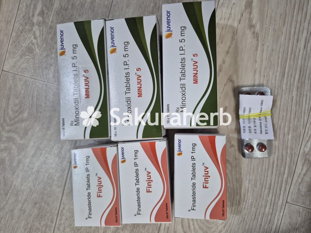 후기 - 핀주브 + 민주브 (피나스테리드 + 미녹시딜 Finasteride + Minoxidil 1mg 5mg)