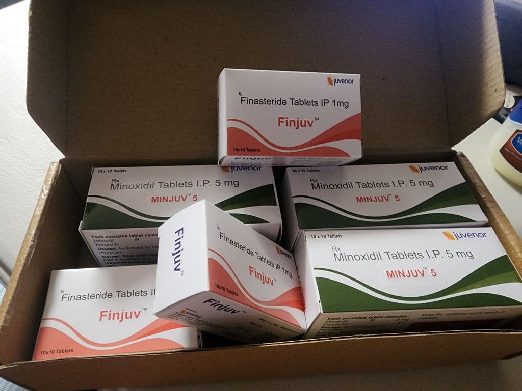 후기 - 핀주브 + 민주브 (피나스테리드 + 미녹시딜 Finasteride + Minoxidil 1mg 5mg) - 300정+300정