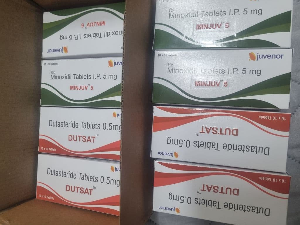 후기 - 두사트 +민주브 5 (두타스테리드 Dutasteride 0.5mg + 미녹시딜 Minoxidil 5mg) - 400정+400정
