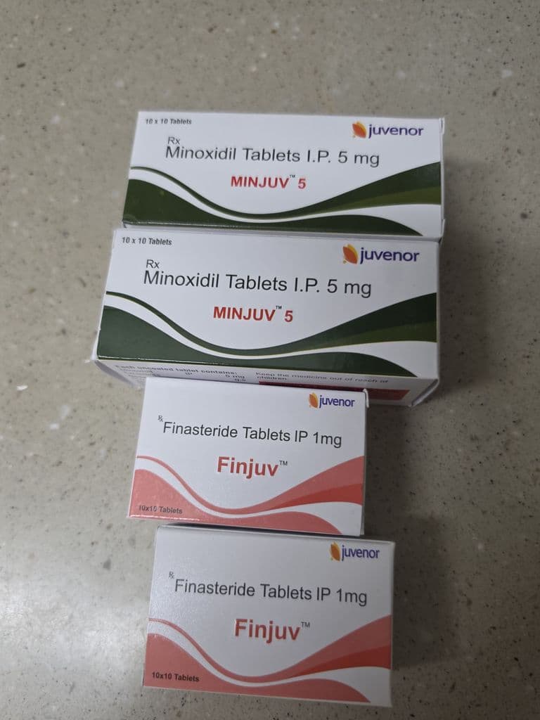 후기 - 핀주브 + 민주브 (피나스테리드 + 미녹시딜 Finasteride + Minoxidil 1mg 5mg) - 300정+300정