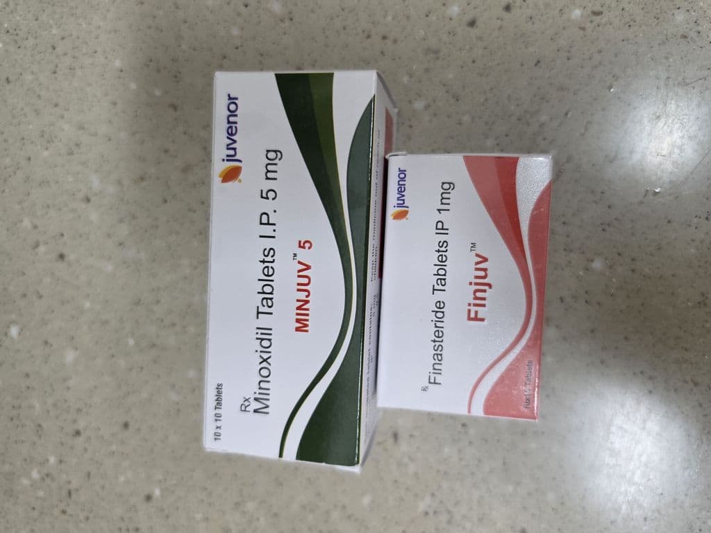 후기 - 핀주브 + 민주브 (피나스테리드 + 미녹시딜 Finasteride + Minoxidil 1mg 5mg) - 300정+300정