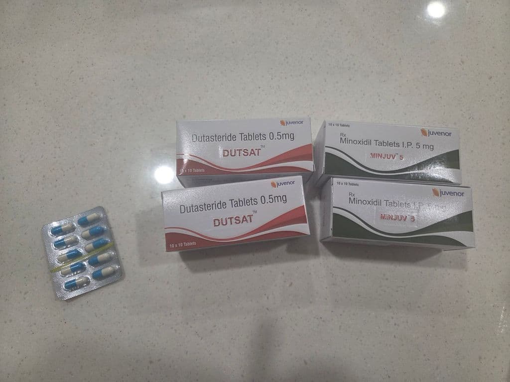 후기 - 두사트 +민주브 5 (두타스테리드 Dutasteride 0.5mg + 미녹시딜 Minoxidil 5mg) - 200정+200정