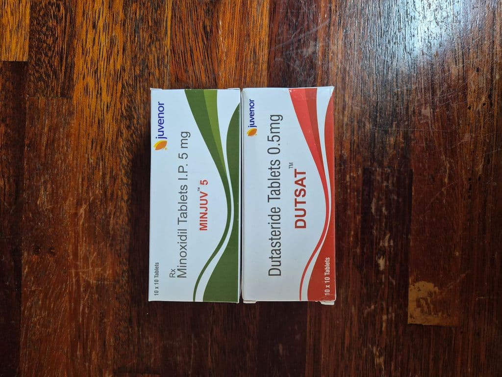 후기 - 두사트 +민주브 5 (두타스테리드 Dutasteride 0.5mg + 미녹시딜 Minoxidil 5mg) - 400정+400정