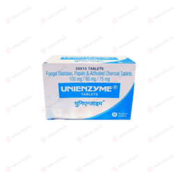 유니언자임 ( Fungal Diastase 100mg, Papain 60mg and Activated Charcoal 75mg ) 유니언자임 ( Fungal Diastase 100mg, Papain 60mg and Activated Charcoal 75mg )