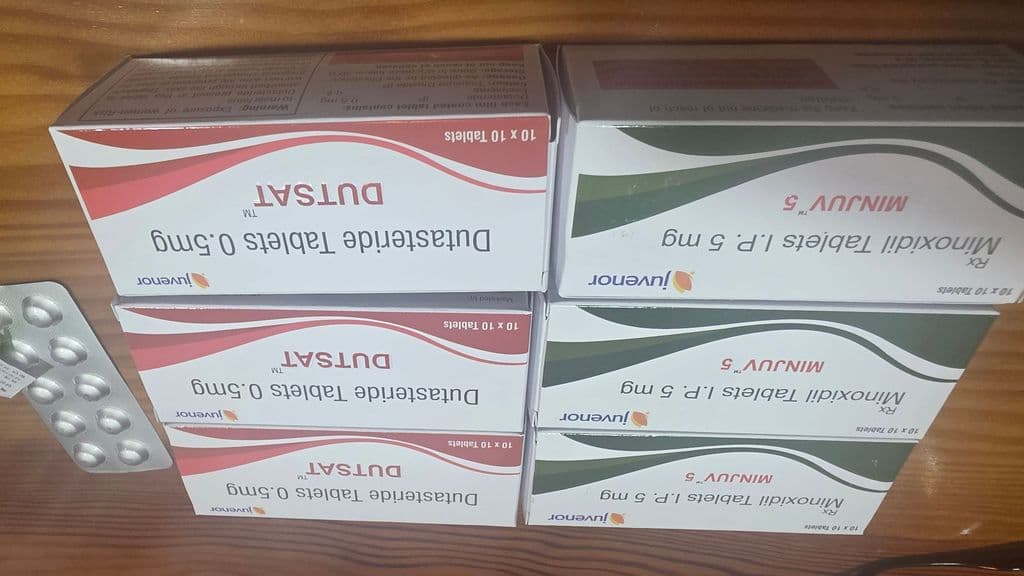 후기 - 두사트 +민주브 5 (두타스테리드 Dutasteride 0.5mg + 미녹시딜 Minoxidil 5mg) - 300정+300정